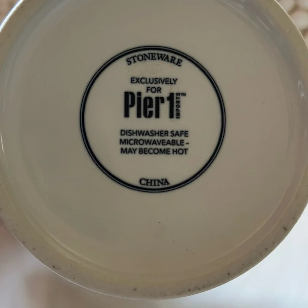 Large White‎ Ceramic Mug with Black Text